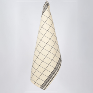 Torchon classique à carreaux noir - 100% Coton
